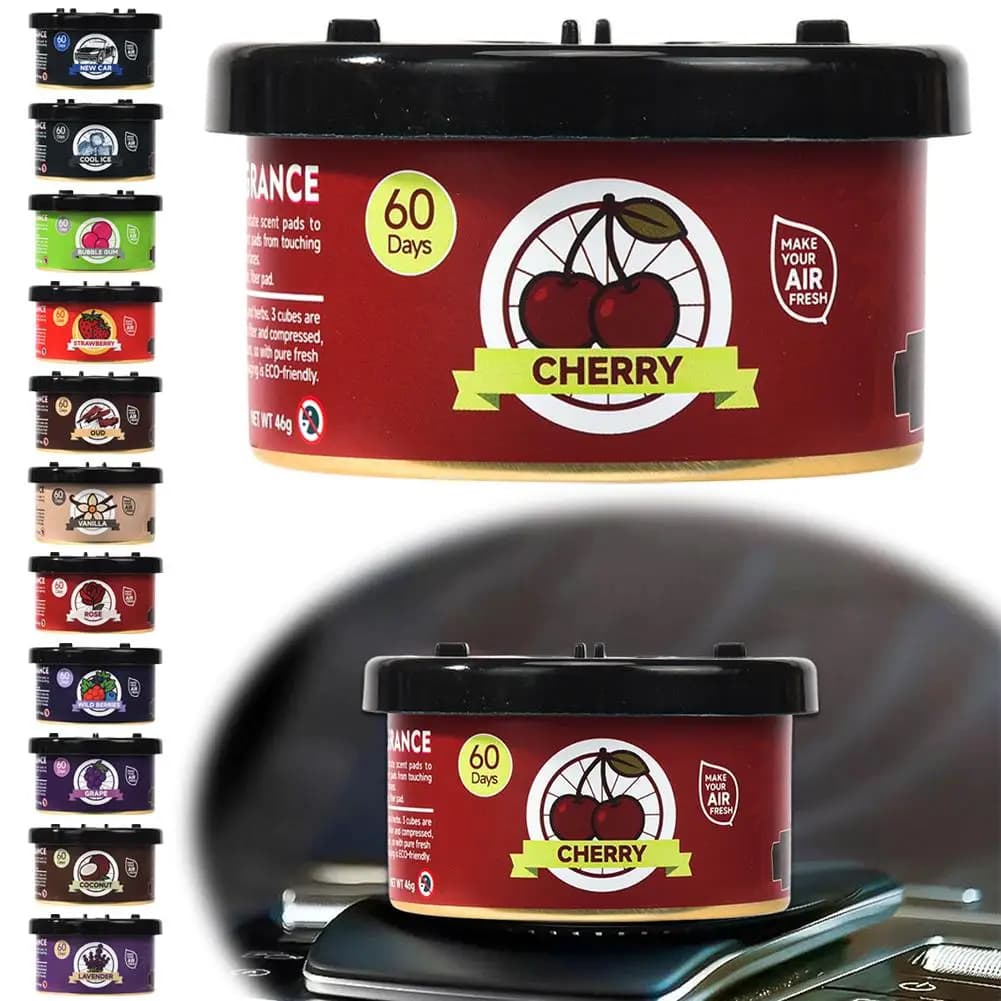 Car Aroma Car Deodorants Perfume Wood Blocks in Box Coffee Flavor Aromatherapy Automatic Long-Term Deodorant Car Supplies