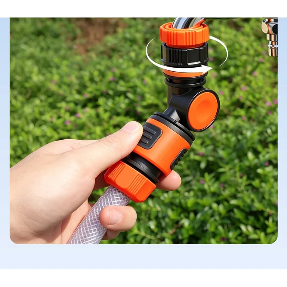 Adattatori a connessione rapida regolabili per tubi da 20mm e 25mm, raccordo per rubinetto rotante, connettore anti-groviglio per rubinetto dell'acqua (1 pezzo)
