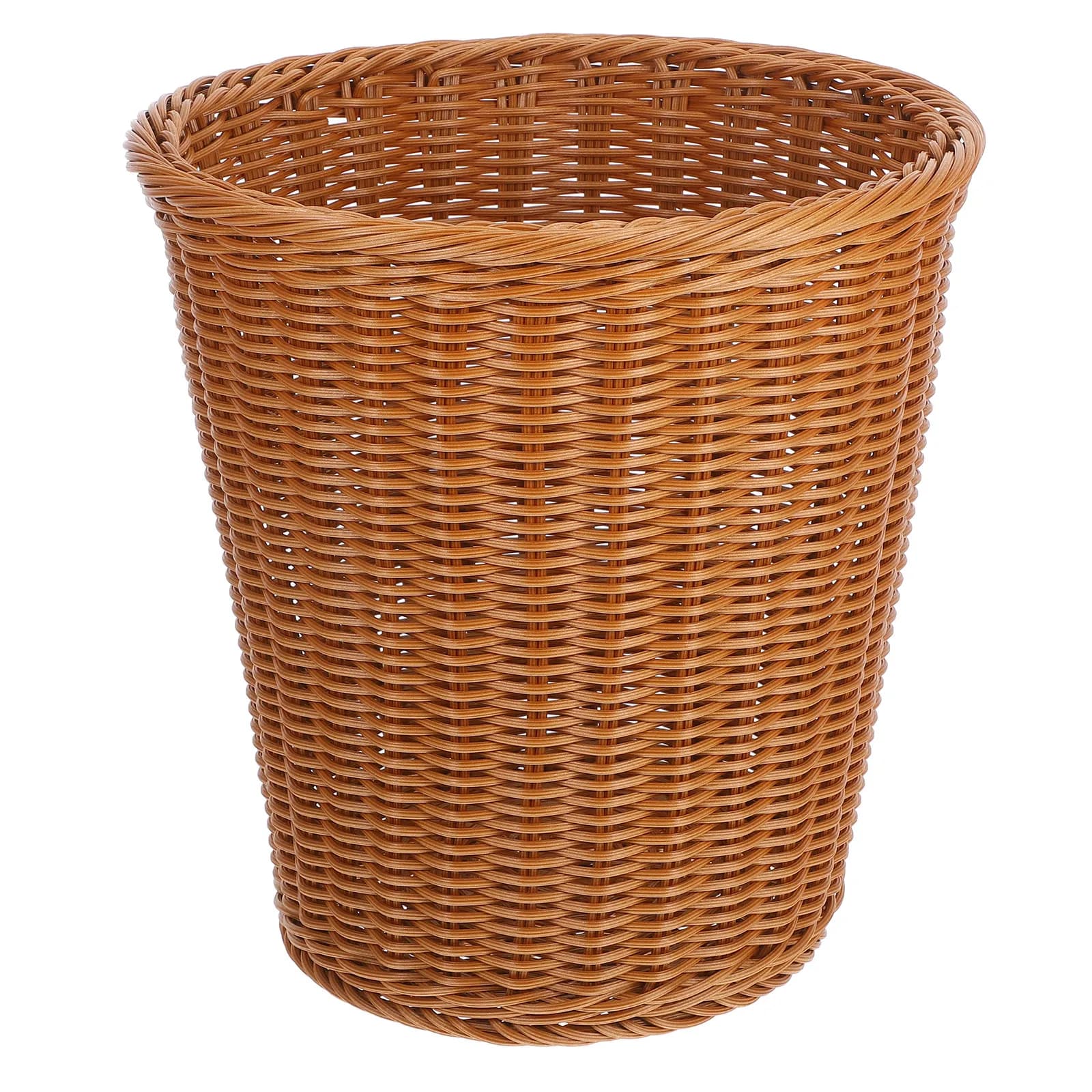 Contenitore per Rifiuti Intrecciato, Leggero e Robusto, Cestino in Plastica per Casa, Elegante e Pratico per Uso Domestico