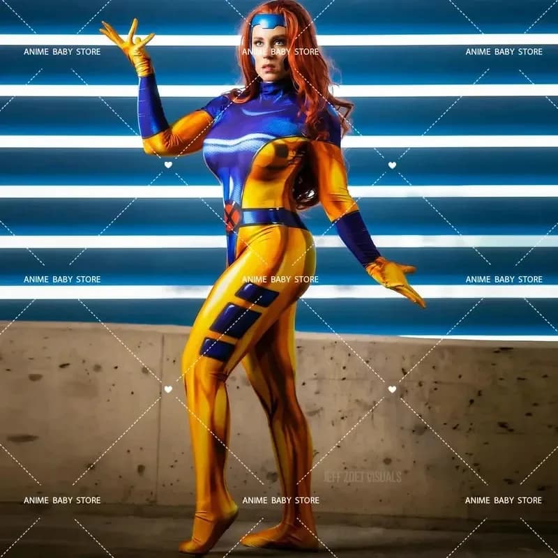 Nuovo Costume Cosplay di Halloween Anime X-Men per Donne, Jean Grey Dark Phoenix, Tuta Supereroe Zentai per Feste 2026 ★