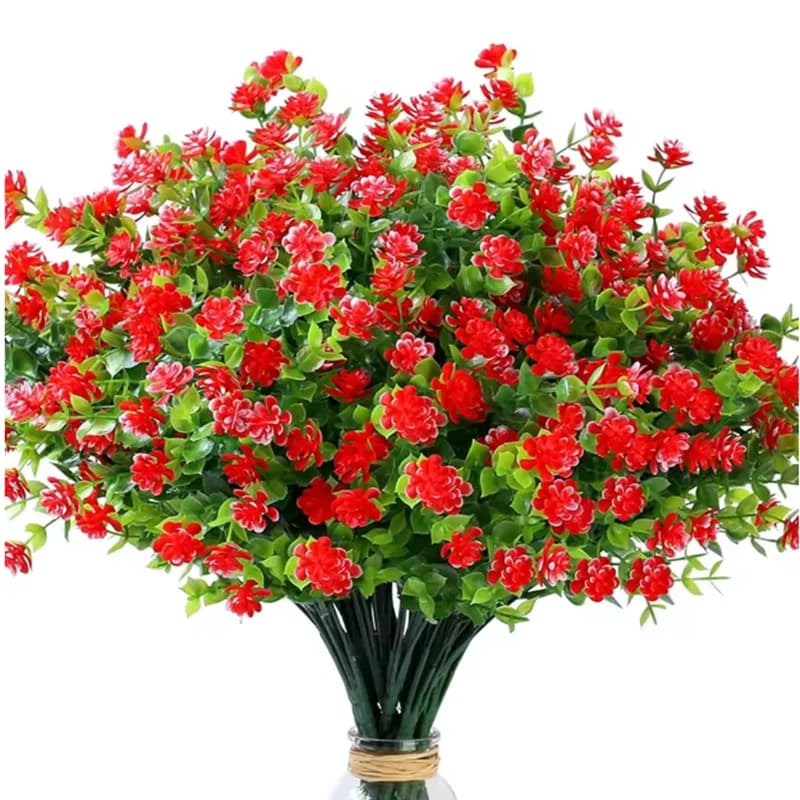 1 Pezzo Fiori Artificiali, Pianta di Eucalipto Finta, Ghirlanda per Arco Nuziale, Vaso Ornamentale per Casa, Decorazione per Scrapbook e Festival