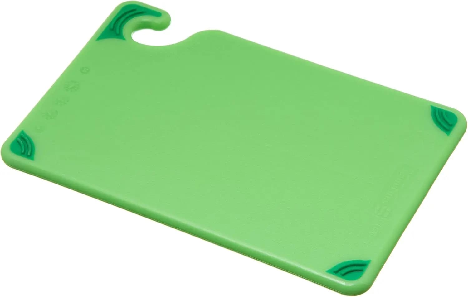 Tagliere in Plastica Verde 6"x9" con Gancio di Sicurezza, Spessore 0,375"