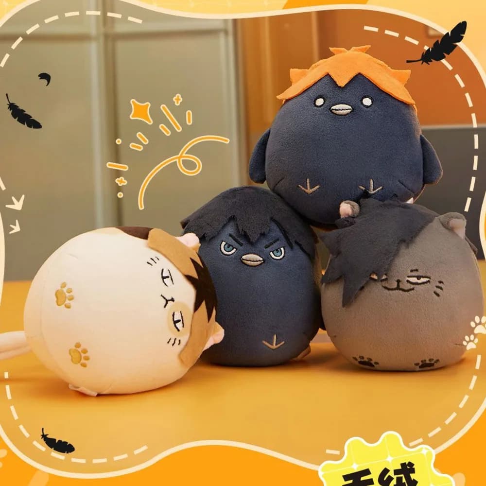 Anime Haikyuu!! Peluche Kuroo Tetsurou, Bambola di Peluche Ragazzo Pallavolisti Hinata Shoyo e Tobio Kageyama, Simpatiche Figure, Ciondolo per Zaino, Ornamento, Regalo