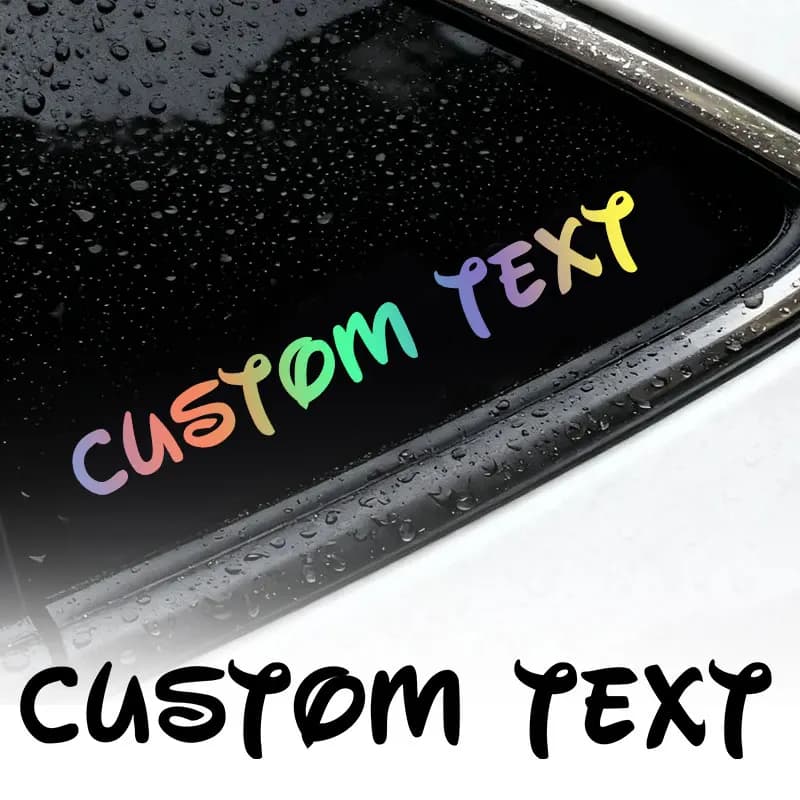 Personalized Motorcycle Stickers with Text Written in Hand, Waterproof, Fai-da-Te, for Tank, Helmet, Car, Bicycle, Solar Protection, Decalcomanie in Custom Vinyl