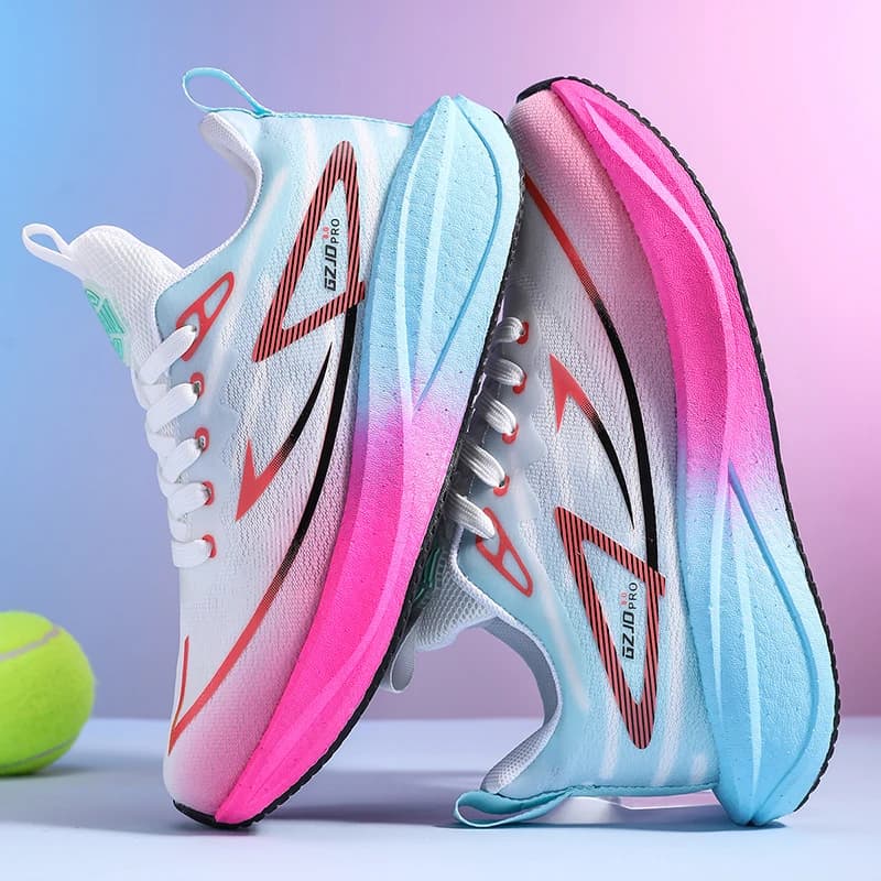 Ice silk mesh breathable running shoes popcorn soft sole shock absorption rebound men's sports shoes fashion casual shoes