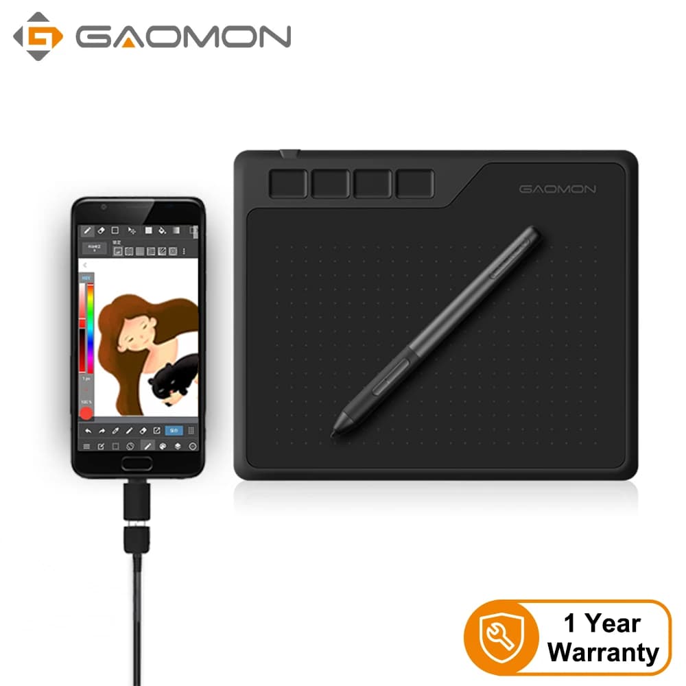 GAOMON S620 Tavoletta grafica digitale da 6,5 x 4 pollici per disegno, pittura e giochi OSU, tavoletta con penna a 8192 livelli, supporto per Android/Windows/Mac OS