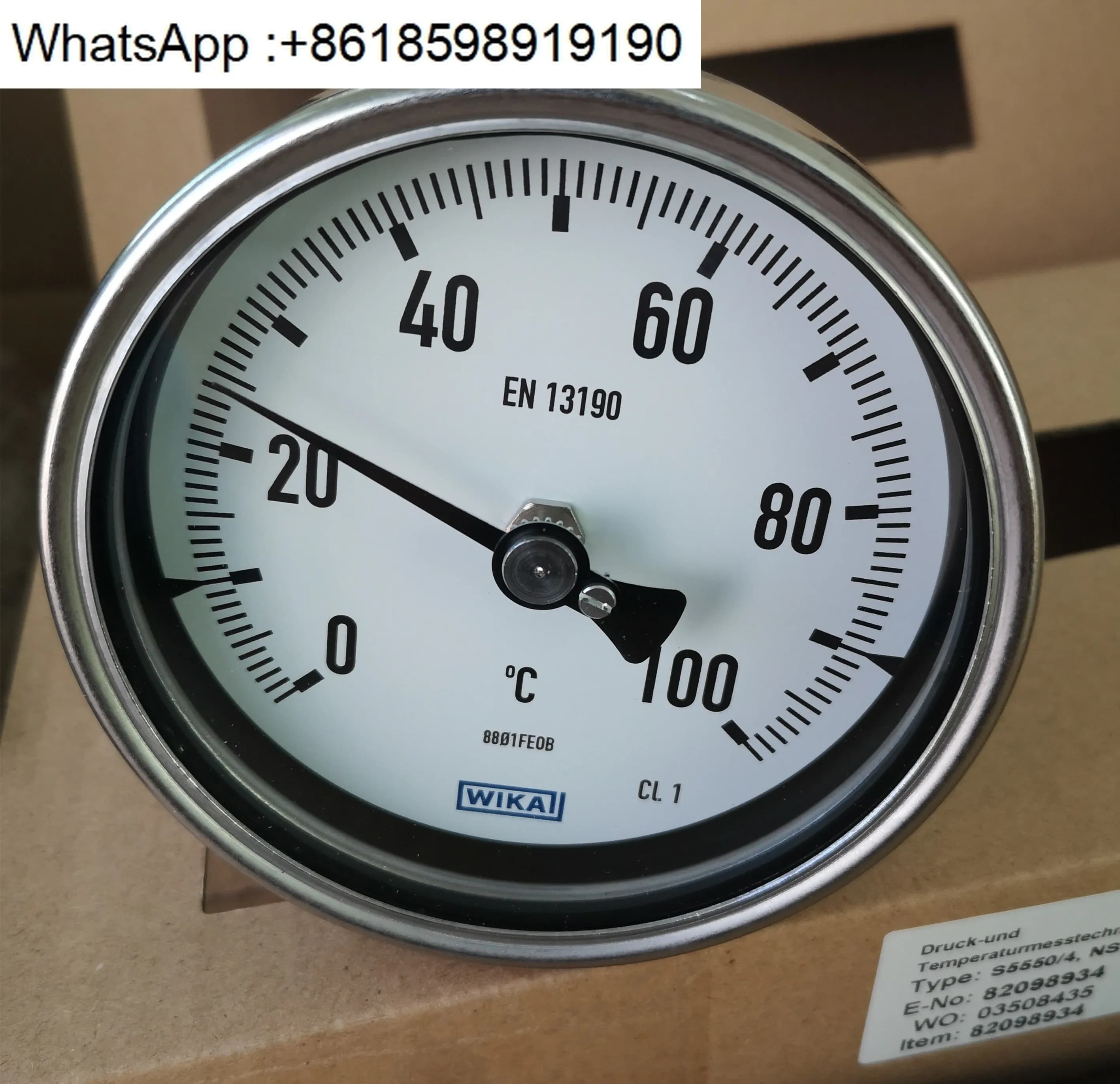 Bimetal Thermometer S55 A55 A52 R52 Series EN13190