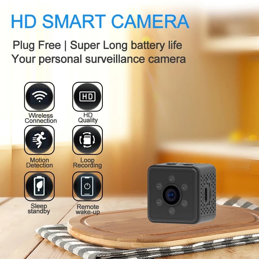 Nuove mini telecamere V3 Telecamera di sorveglianza WiFi wireless HD Telecamera di sicurezza domestica IP super piccola Supporto in standby per il sonno ON/OFF remoto