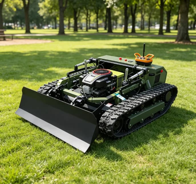 Heavy Duty Remote Control Lawn Mower with 1000mm Cutting and Hydraulic Drive for Reclamation Land Remote Control Lawn Mower
