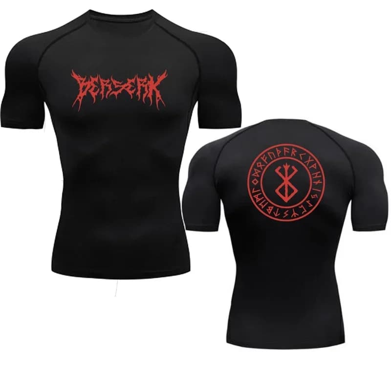 Anime Berserk Maglietta a compressione da uomo Fitness attillata a maniche lunghe Maglietta sportiva da allenamento Camicie da jogging Palestra Abbigliamento sportivo Asciugatura rapida