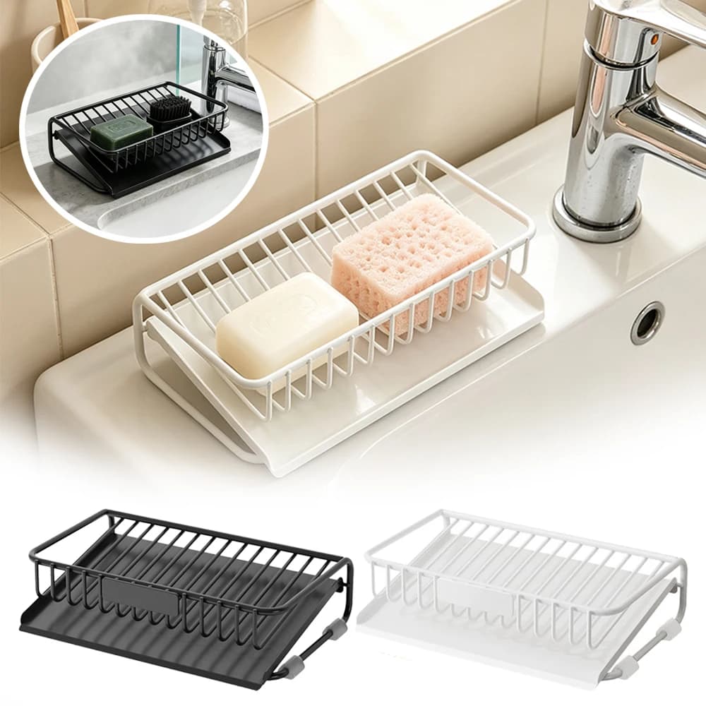 1PC Kitchen Shelf Cleaning Cloth Storage Draining Rack Household Detergent Sponge Rack Water Sink Water Sink Water Sink Artifact