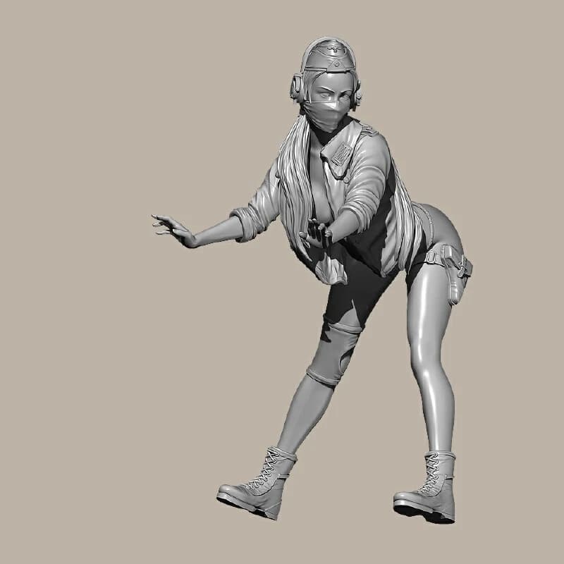 1/35 Impero Moto Bambino Modello In Resina Figura Gk Micro Miniatura 3d Stampato Bianco Modello Giocattolo Smontato E Non Verniciato Kit