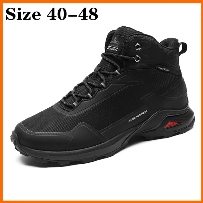 Stivali invernali da uomo Scarpe da trekking da neve Scarpe da ginnastica resistenti all'acqua alla caviglia da lavoro Casual Escursionista Trekking Scarpe impermeabili antiscivolo per esterni