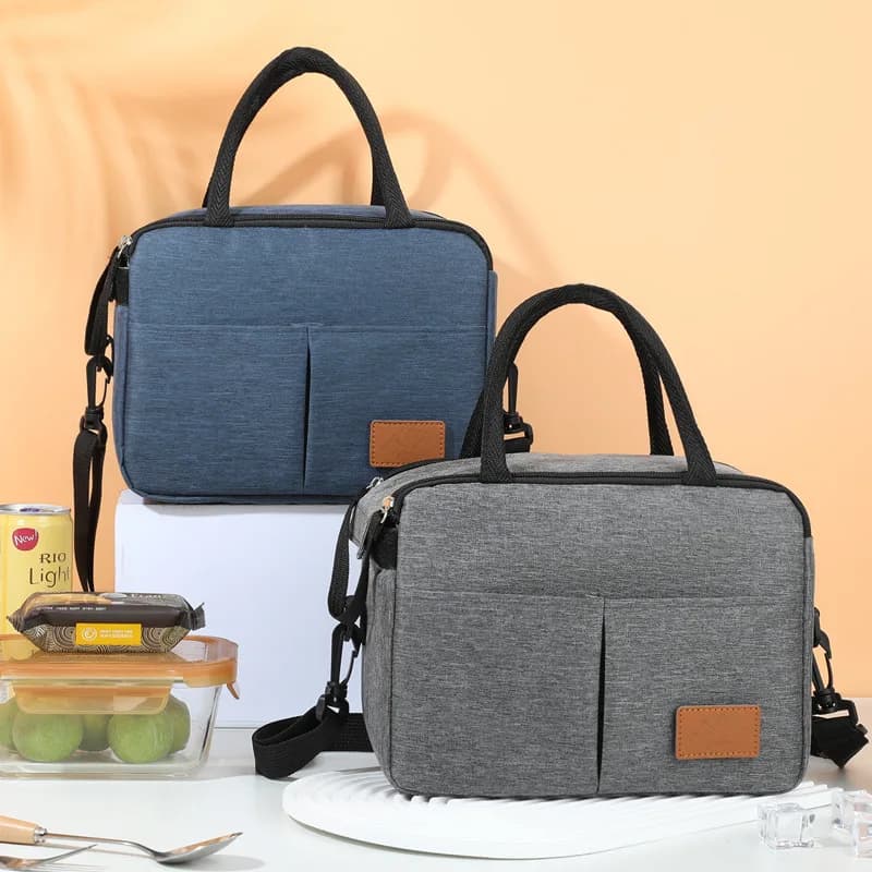 Borsa Termica Portatile a Tracolla - Borsa Frigo per Picnic all'Aperto, Borsa per Pranzo Bento per Commercio Estero