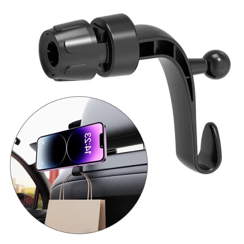 Base con testa a sfera da 17 mm per poggiatesta del sedile posteriore dell'auto Supporto per cellulare Supporto universale per cuscino posteriore per auto Accessori per supporto per telefono