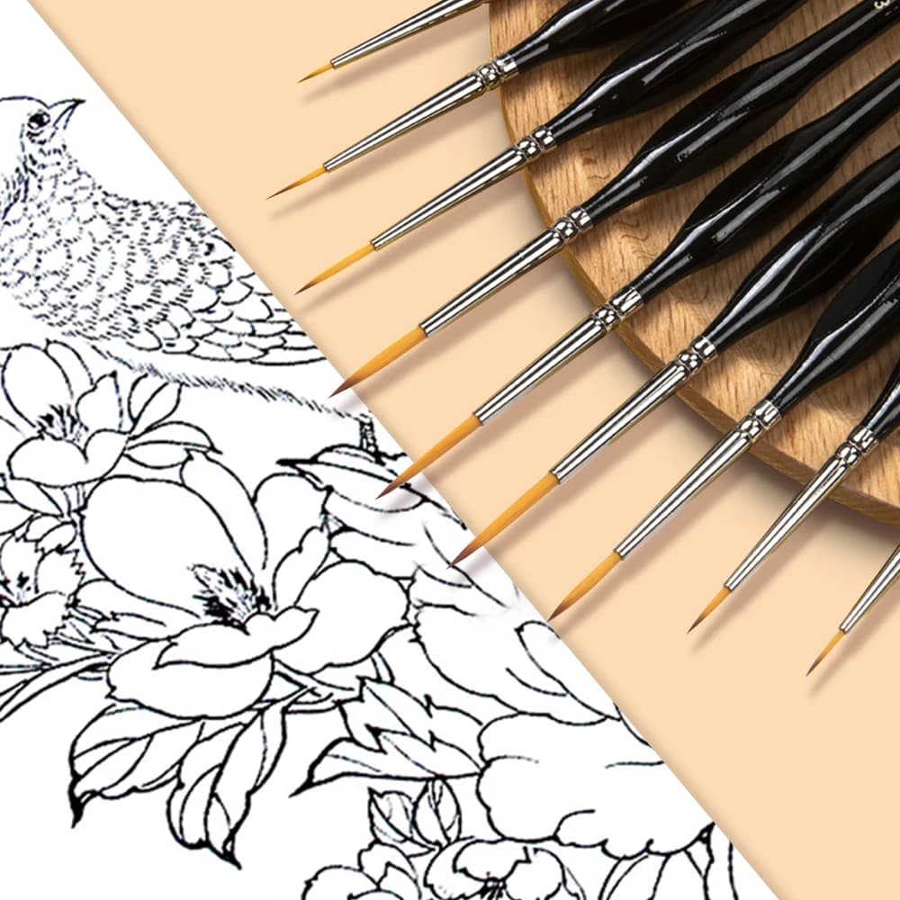 3/4/5/9pcs Miniature Paint Brushes Set Artists Micro Detail Fine Tip Paintbrushes for Gouache Watercolor Oil Acrylic Face Paint