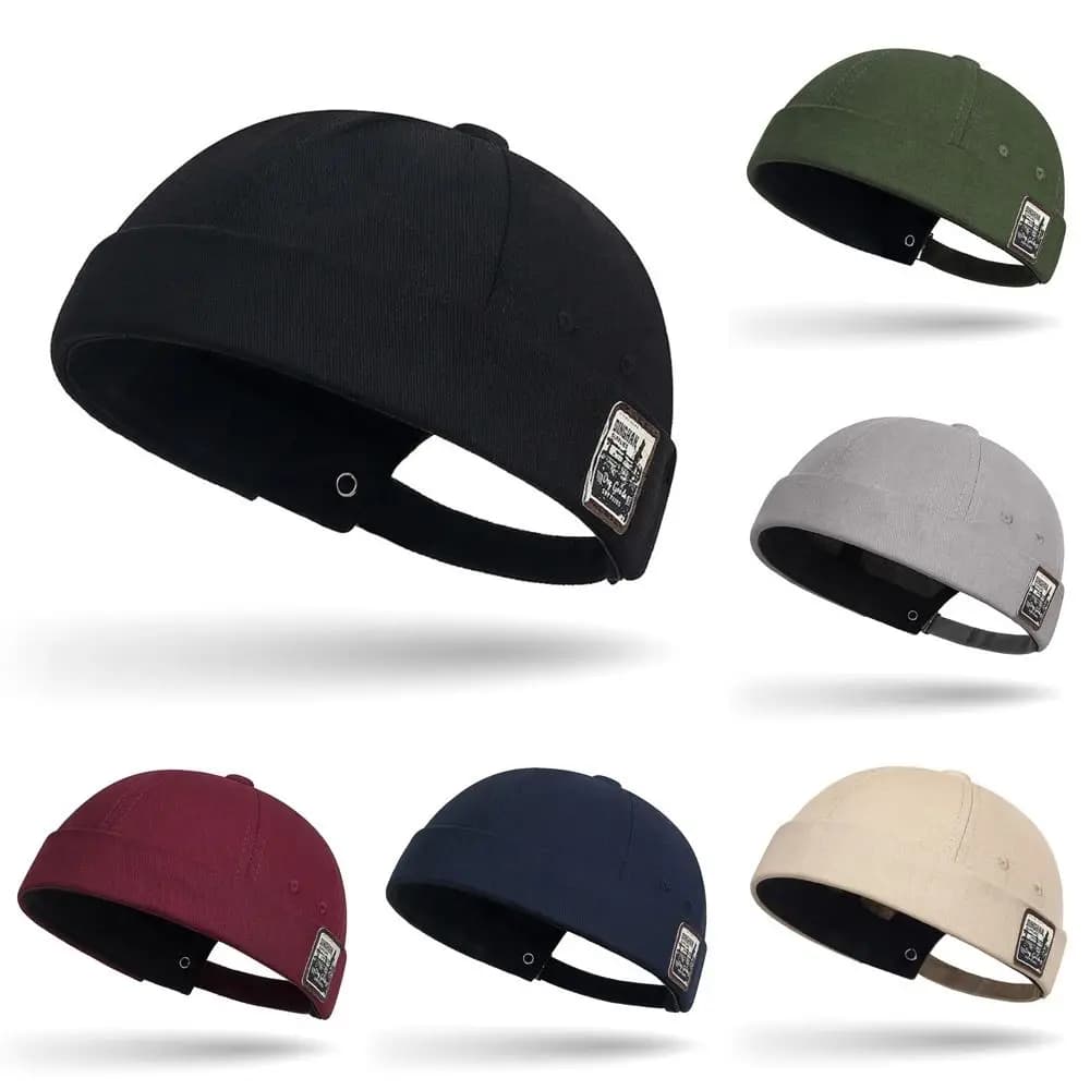 Fashion Adjustable Beanie Hat Cotton Solid Color Hip Hop Cap Sunscreen Hat Women Hats & Caps