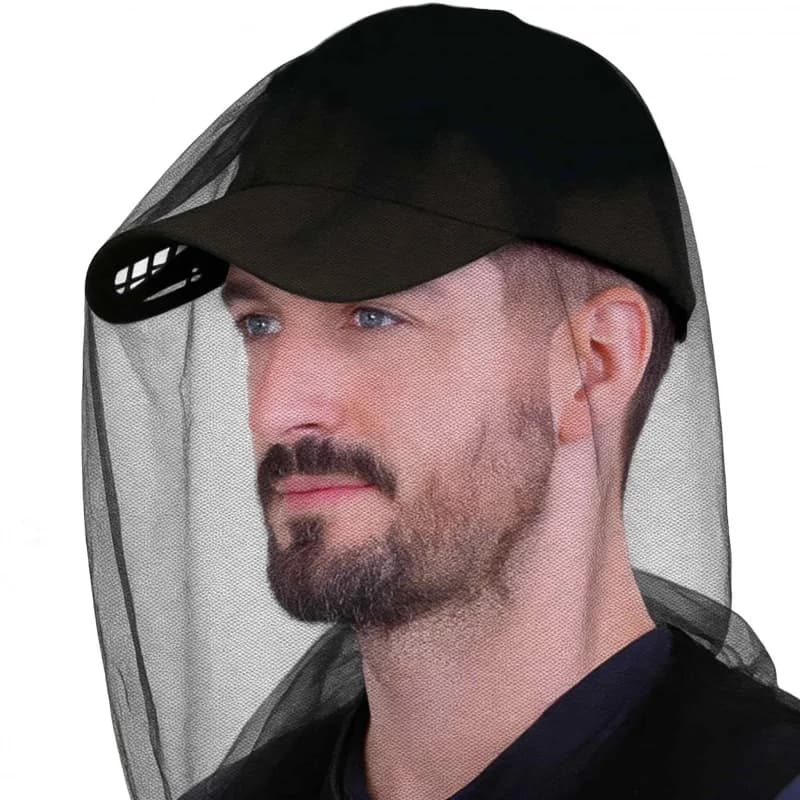 Cappello Repellente per Zanzare con Visiera per Pesca e Apicoltura, Rete Protettiva Traspirante per la Testa, Protezione Solare per Esterni