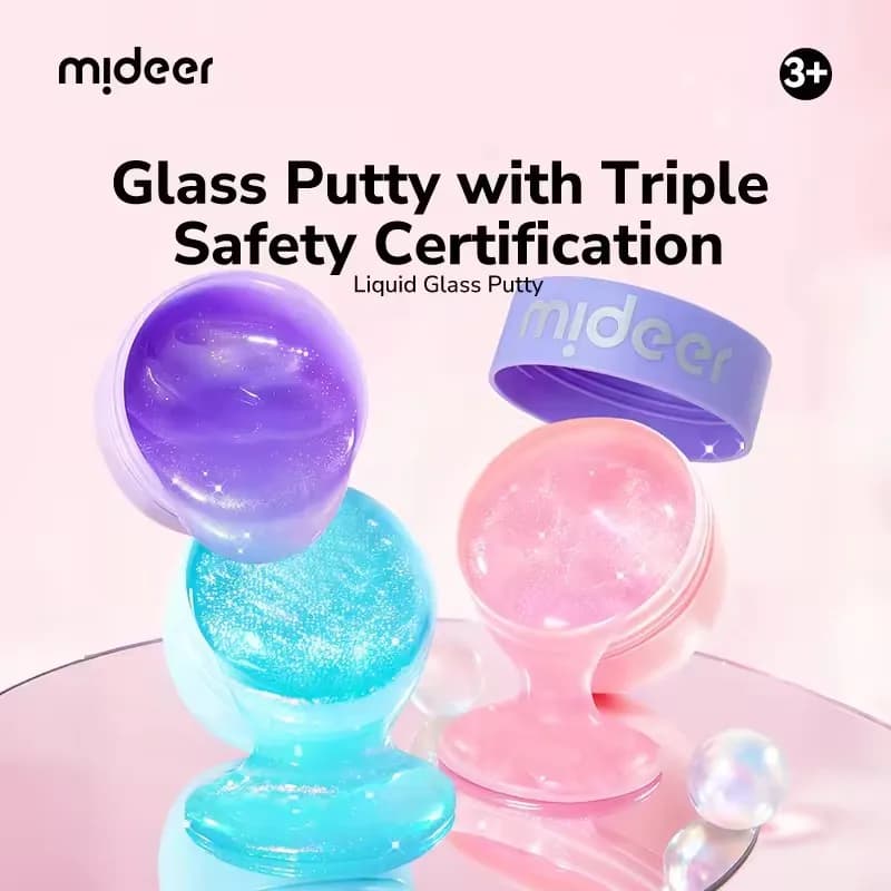 Mideer Pearly Putty: Slime Sensoriale Sicuro, Giocattolo Non-Newtoniano, Vetro Liquido Premium, Pasta Modellabile Antistress, Non Appiccicoso