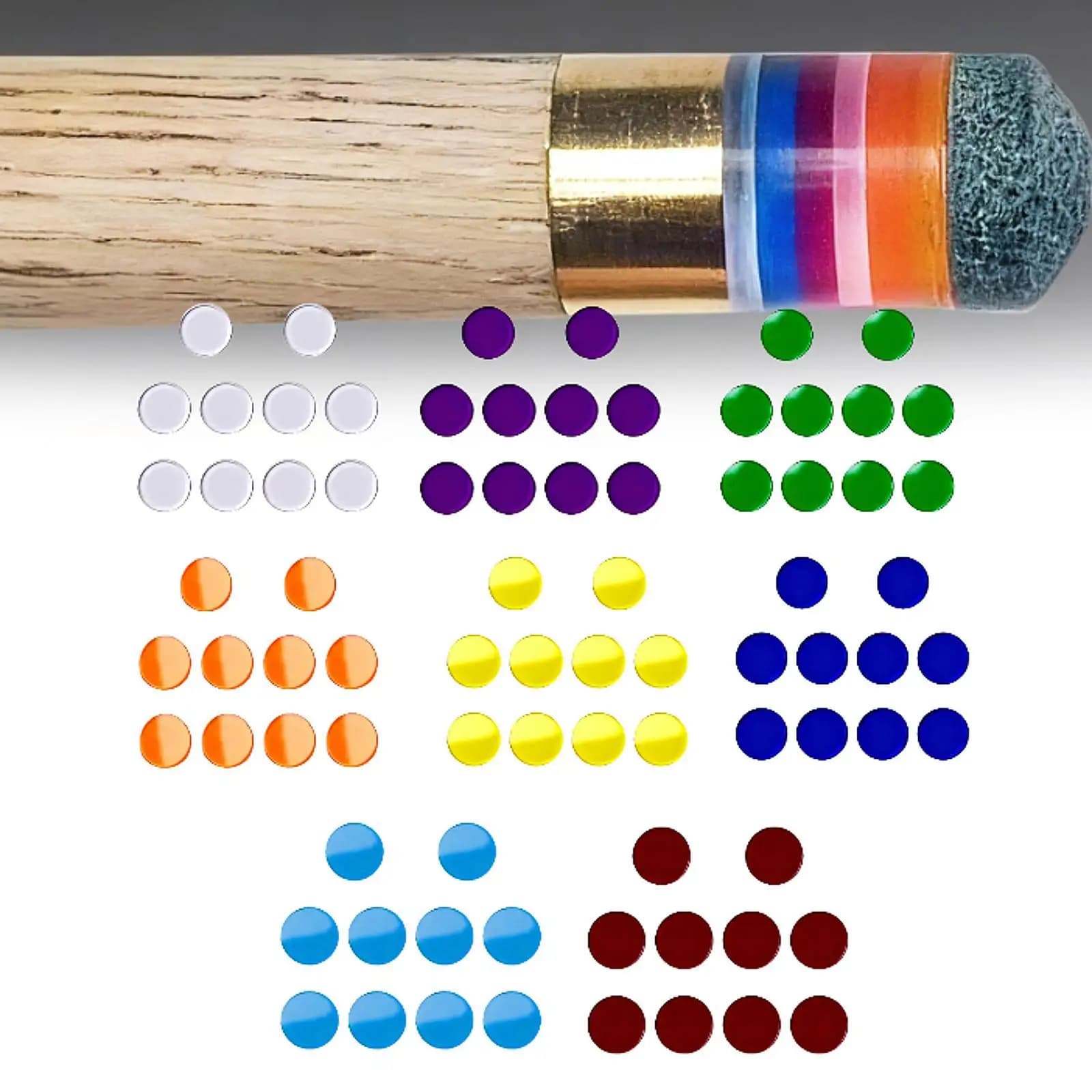 Cuscinetti per stecche da biliardo da 10 pezzi, accessori leggeri di ricambio, cuscinetti per ghiera, 0,43 pollici, per la pratica del bar club all'aperto