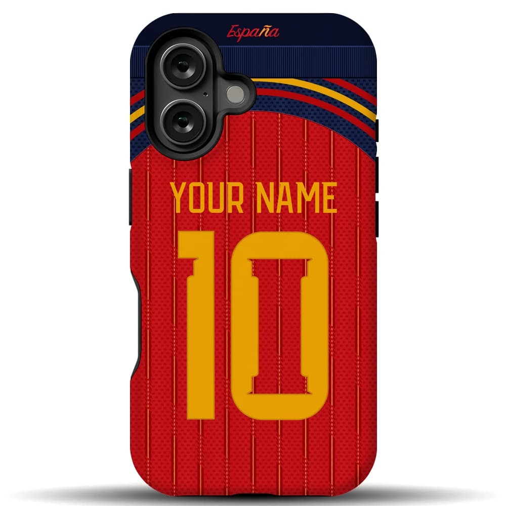 26 Custodia nazionale Spagna per iPhone 17 Air 16e 16 15 14 Pro Max 13 12 11 Mini X XS XR 7 8 6S Plus SE