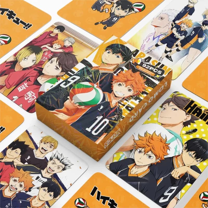 92 Anime Small Cards Volleyball Youth Collection Photo Three-inch Polaroid Self-printing Stickers Double-sided LOMO Cards