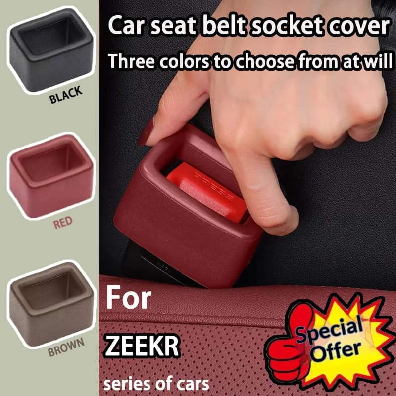 Suitable for ZEEKR Car Seat Belt Buckle Cover Universal Car Safety Belt Anchor Socket EVA Anti-collision Protection Cover