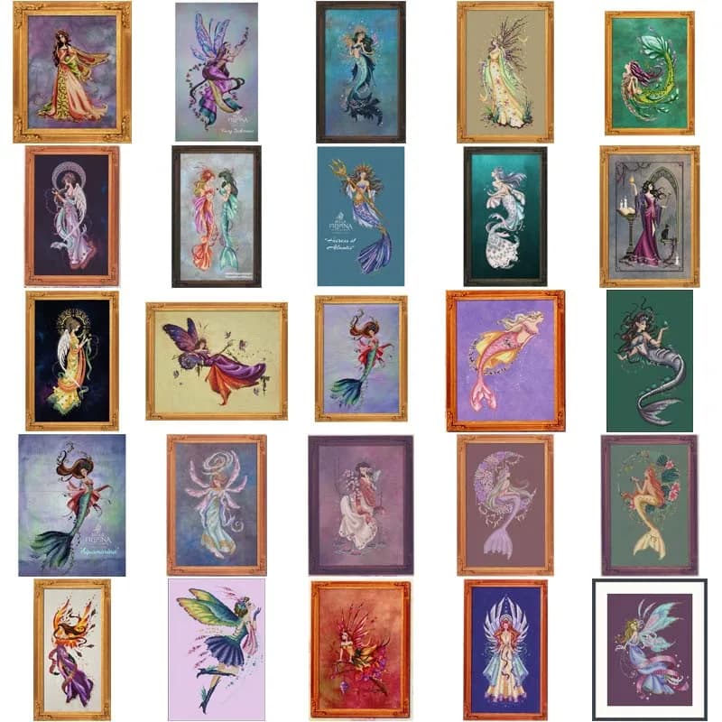 Chinese Cross-Stitch Kits, Embroidery Needlework Sets, Temptation of the Sea, Cross Stitch, 16CT, 14CT, 18CT, Bf032