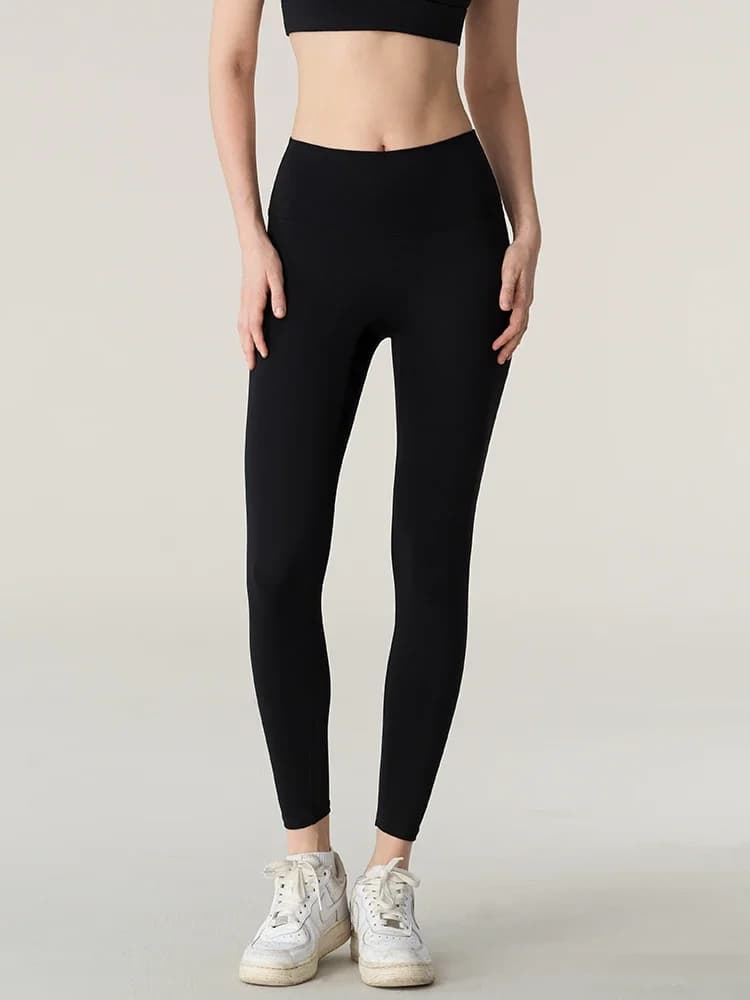 Solid Color Women's High Waisted Yoga Pants No Awkward Line Hip Lift Comfort Breathable Pilates Fitness Running Sports Leggings
