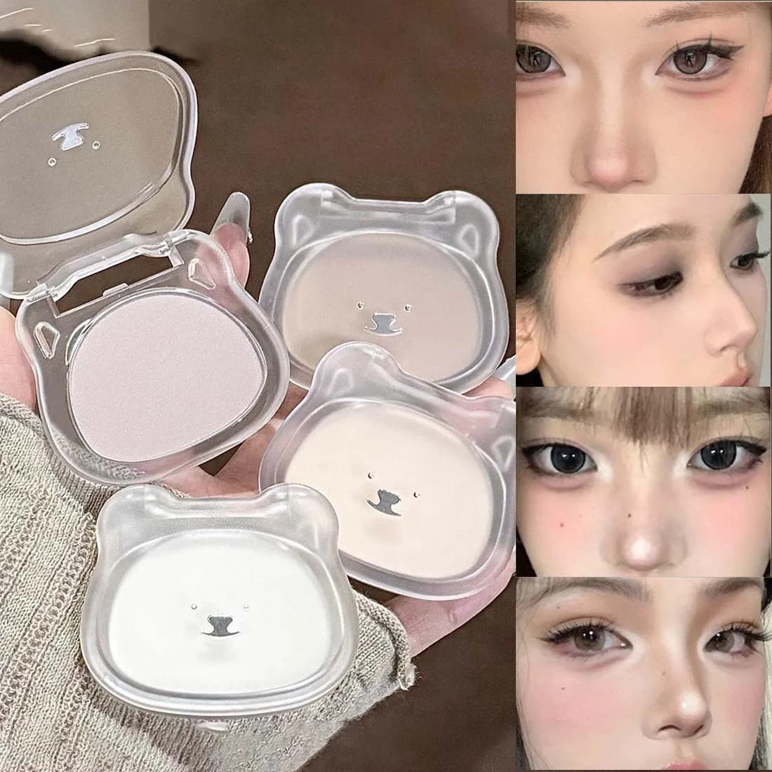 Evidenziatore opaco Kakashow Cipria liscia come la seta Contouring e illuminante per creare un look di trucco 3D