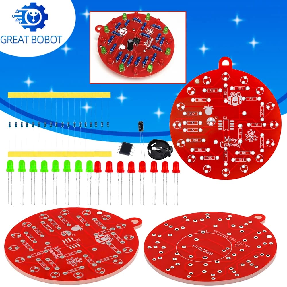 NE555 Timer Module w/ Dual-Color Flashing LEDs - DIY Soldering Kit for (Arduino-Compatible)