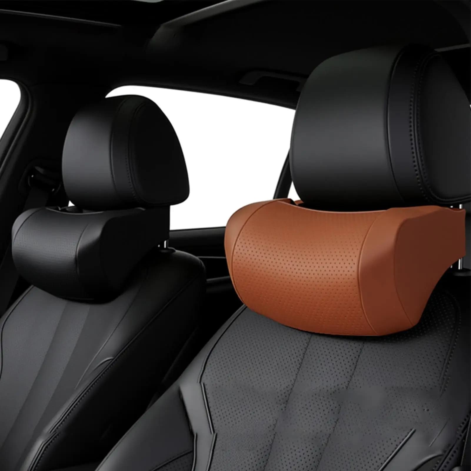 Poggiatesta ergonomico per cuscino per il collo dell'auto con cinghia regolabile, copertura rimovibile per viaggi su strada, affaticamento di guida in SUV, camion, berlina