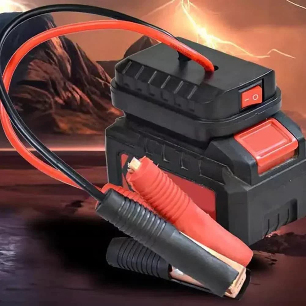 1 set A3/2106 Adattatore per avviamento di emergenza Potenza le tue strumenti con doppio USB e supporto 12V Avviatore di emergenza per auto Batterie per utensili elettrici Accessori