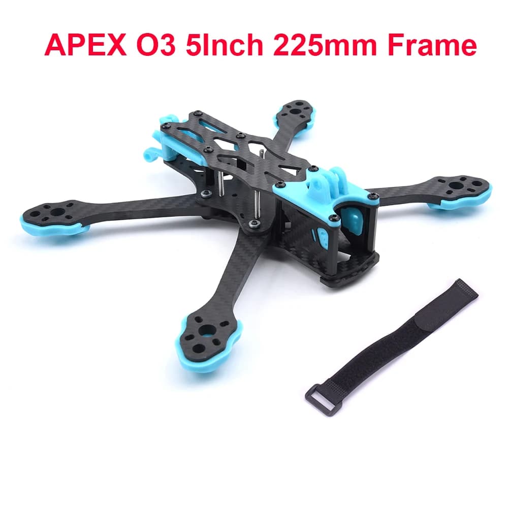 NUOVO 5 pollici 225mm 225 fibra di carbonio FPV 5 pollici kit telaio con braccio da 5,5 mm per APEX O3 FPV Freestyle RC Racing Drone