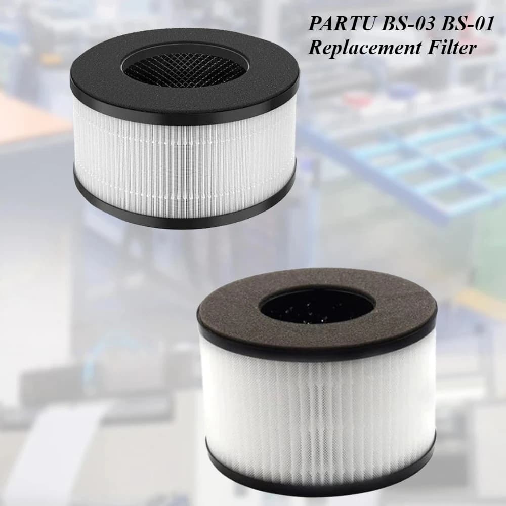 PARTU BS-03 BS-01 Filtro di ricambio: vero HEPA + carbone attivo combinato per polvere, fumo e peli di animali domestici