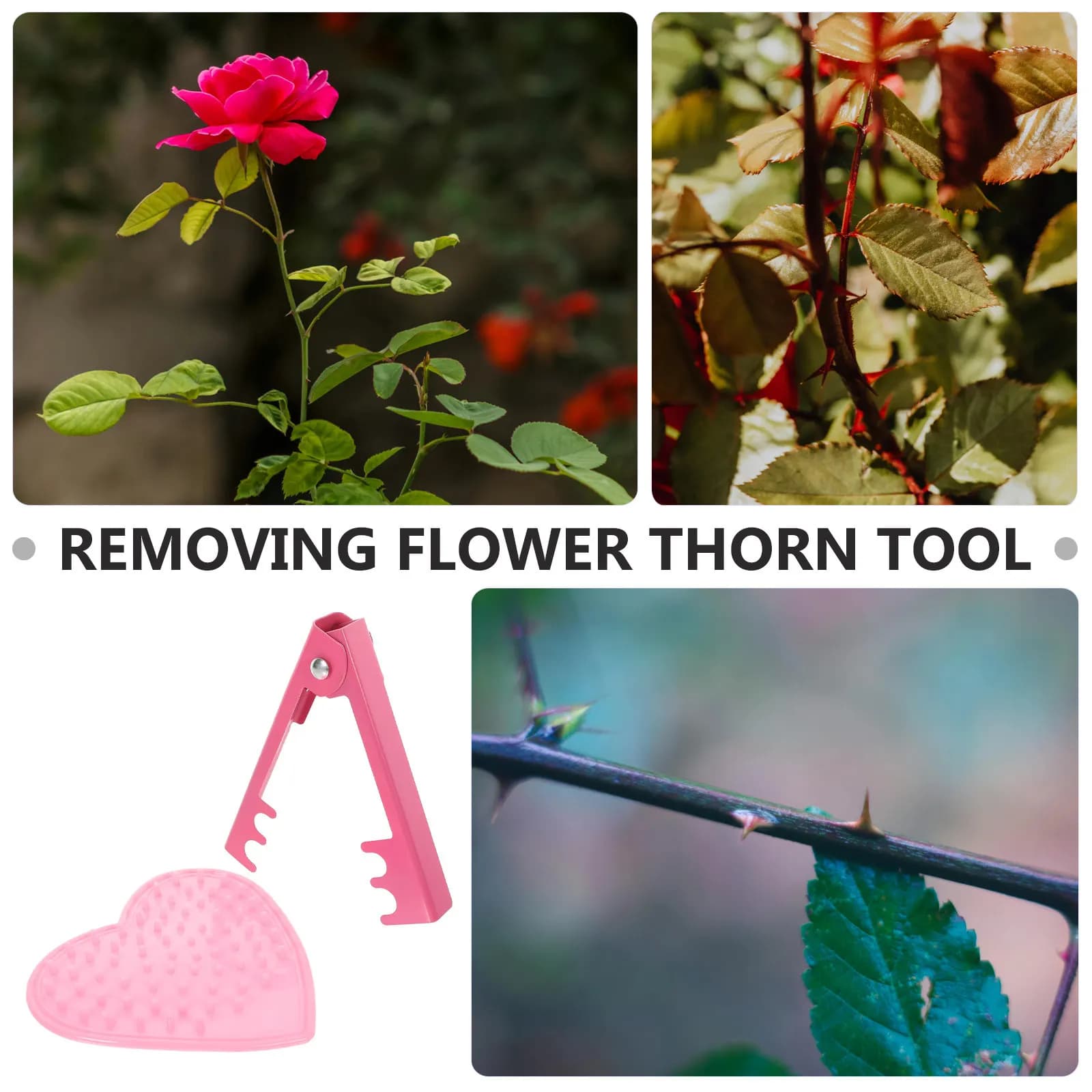 1Set Rose Thorn Remover Tool Flower Stripper Lightweight Leaf Stripper for Florist Garden DIY Floral Shears Thorn Remover Tool