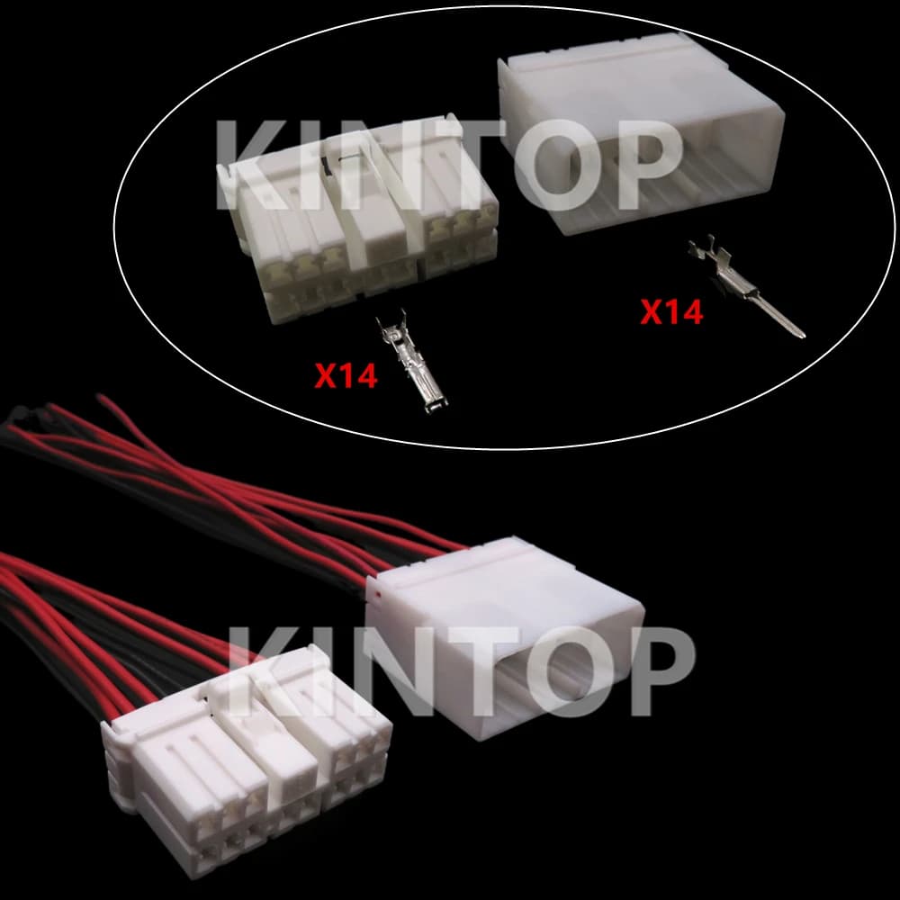 1 Set presa non sigillata per Auto a 14 pin 173852-1 174934-1 368508-1 36854-1 connettore sensore di ossigeno automatico con fili