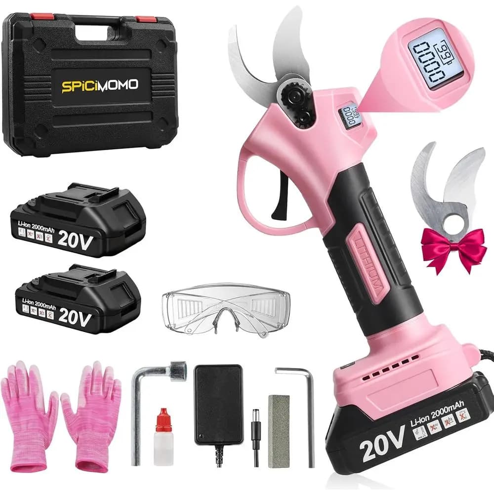 Electric brushless shears - Professional power supply rose battery powered, 2 batteries and replaceable blades, toolbox