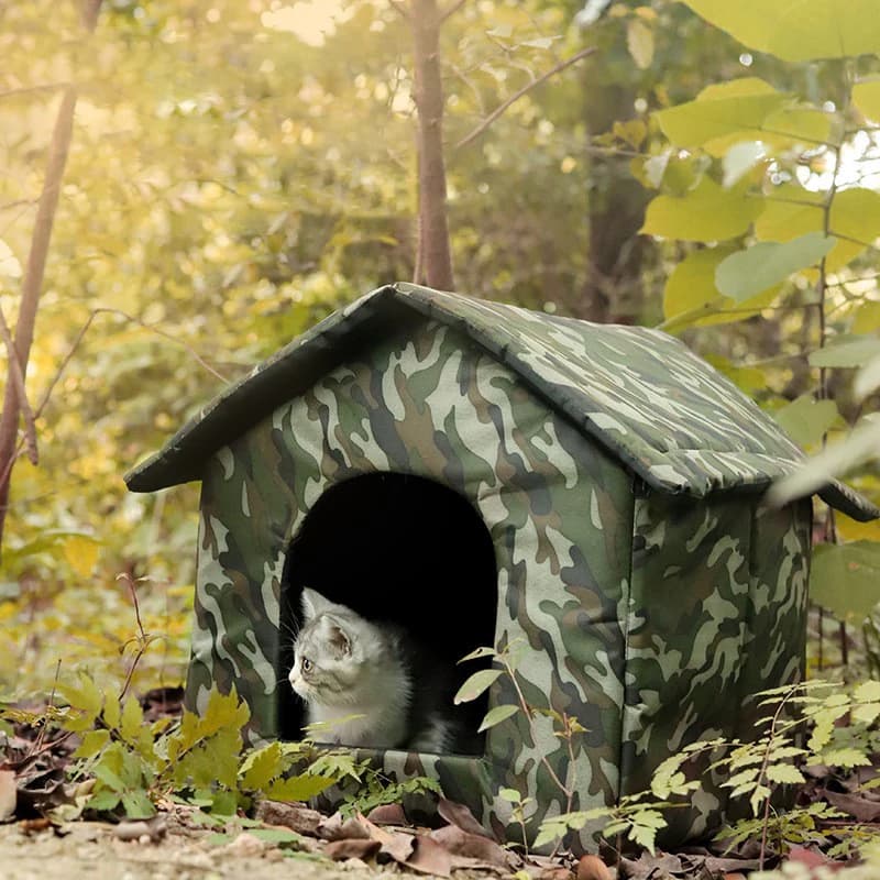 Nuova tenda da esterno impermeabile e calda di salvataggio per cani randagi, letto caldo accogliente e isolato, nido per cuccia per gatti invernali asciutto e durevole