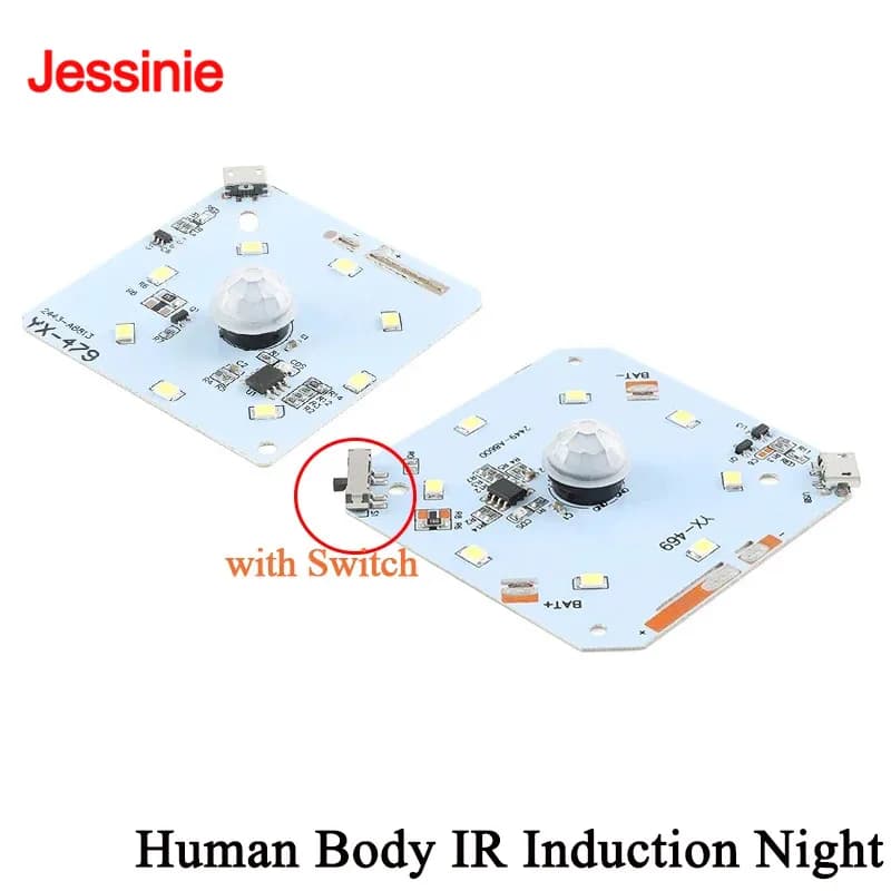 10 pz/1 pz Sensore di Movimento PIR Corpo Umano IR Induzione A Infrarossi Luce Notturna LED Bordo Carica Ricarica Lampada Notturna di Controllo 2-3 M