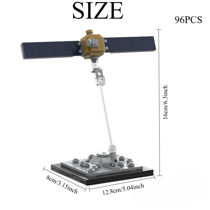 Kit di costruzione di navicoli astreroidi da 96 pezzi - Modello satellitare STEM per adolescenti e adulti, regalo fai da te compatibile con MOC con manuale