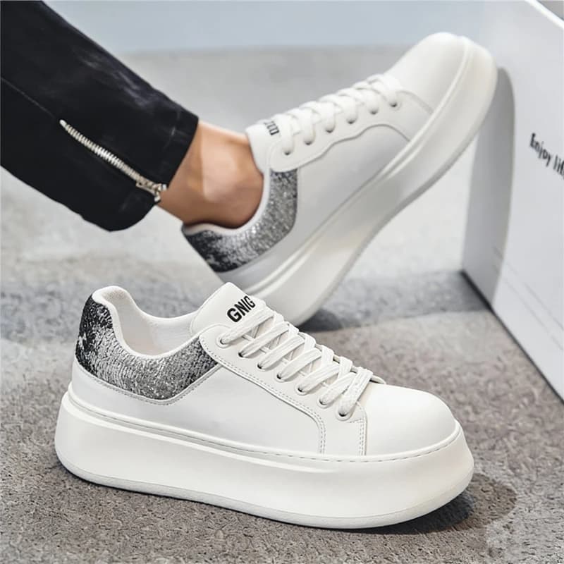 2026 New Men's Chunky Sneakers | Thick-Soled Height-Increasing Non-Slip Wear-Resistant Fashion Casual Sports Board Shoes