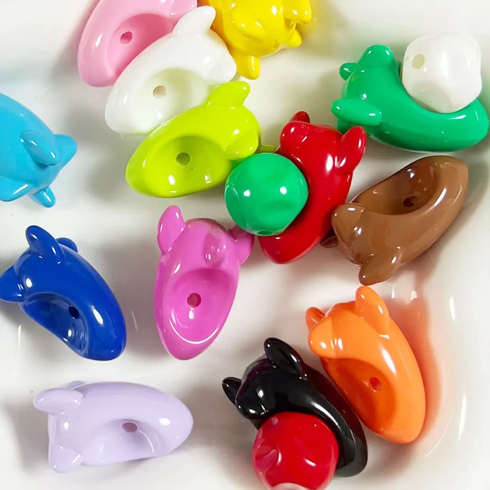 Kawaii rocket beads for jewelry creation DIY decorations pet necklace Phone chain Hanging for car Kids hair cord accessories