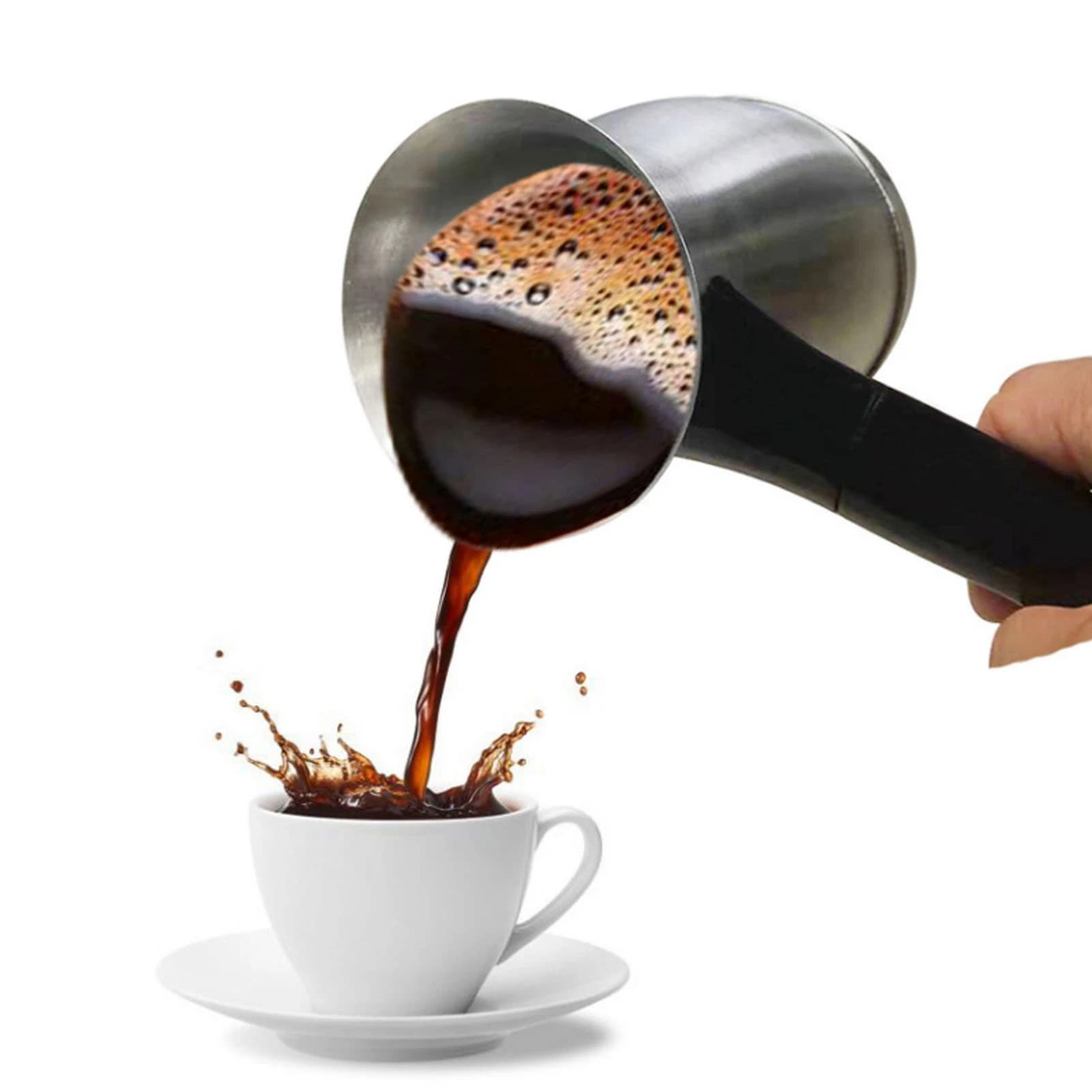 600 ml stainless steel electric coffee maker with ergonomic handle Turkish coffee maker for home