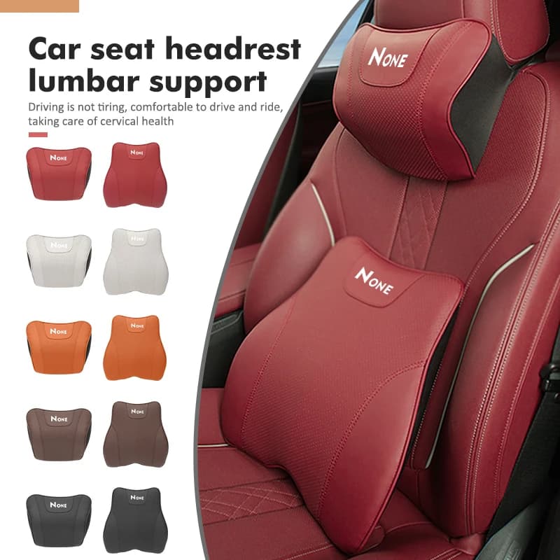 For Honda Car Safety Headrest Neck Pillow Auto Seat Lumbar Support Cushion None City Civic Accord Fit Vezel CRV Odyssey Pilot
