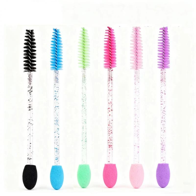 Wholesale100Pcs Sponge ,Tipped Double-Headed Eyeshadow Brush Disposable Dual Sided ApplicatorOval Eyeshadow Brush Double Ended