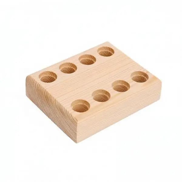 Multi Purpose Wood Display Shelf for Essential Oils Perfume Vials Cosmetic Storage Desktop Organizer