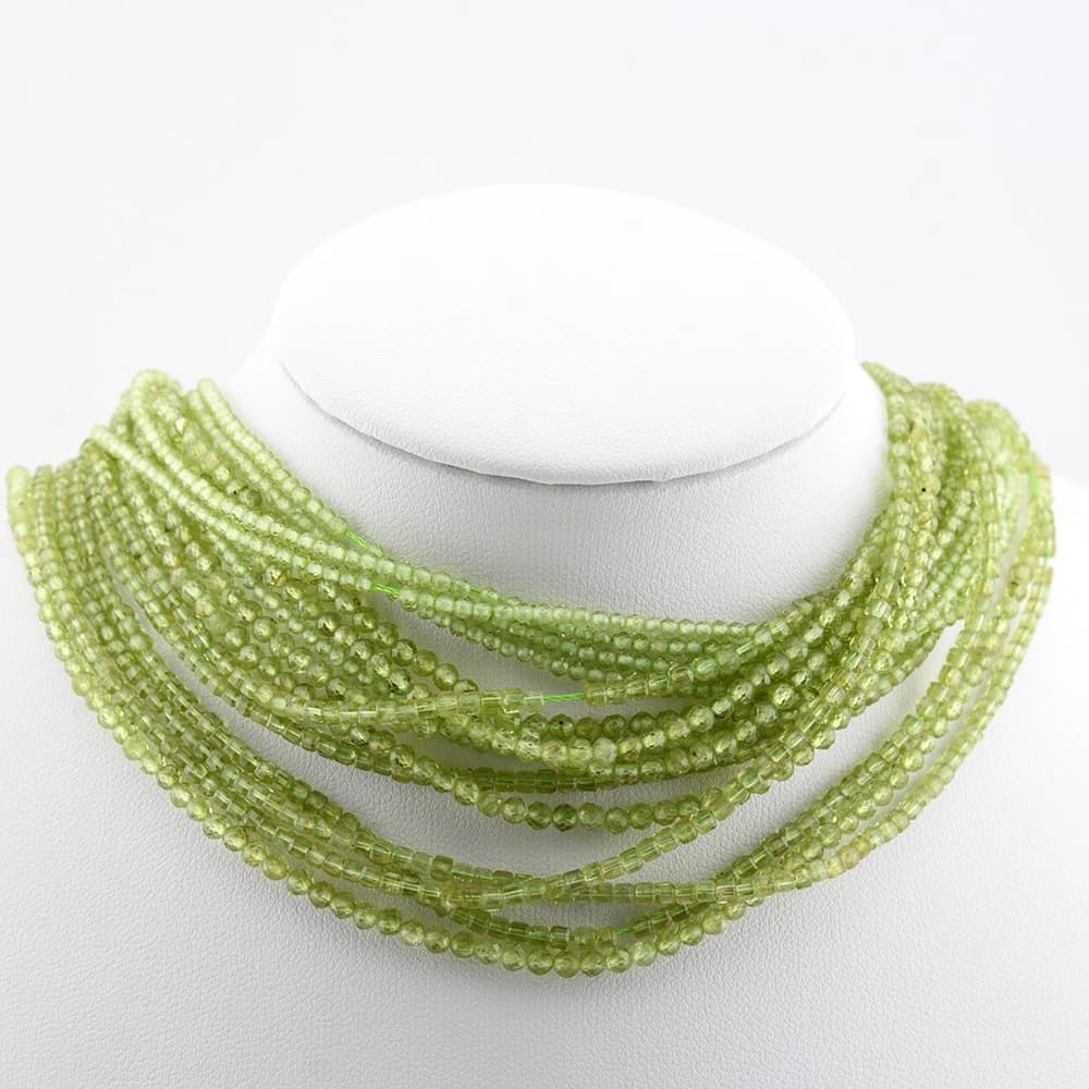 Natural Peridot Faceted Round/Cube Beads 2mm,3mm，Fine Jewelry Making, DIY Bracelet And Necklace