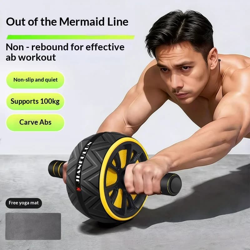 Ruota Addominale Silenziosa per Allenamento Domestico, Attrezzo Fitness per Tonificare la Vita e il Core, Ideale per Esercizi Indoor