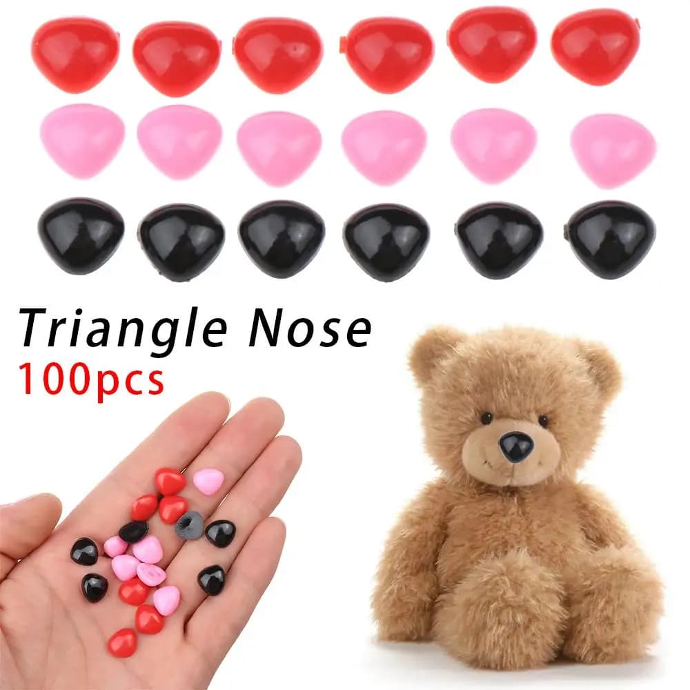 Nuovo 100 pezzi di plastica triangolo naso per bambole giocattoli bambola fai da te NosesFor orso bottoni bambole giocattolo accessori accessori naso di sicurezza fai da te